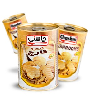 تصویر  کنسرو قارچ دکمه ای