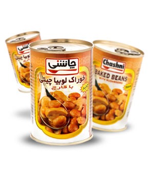 تصویر  کنسرو لوبیا با قارچ