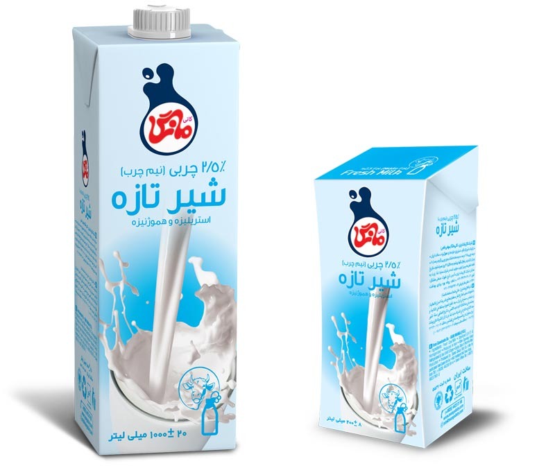 تصویر  شیر استریل نیم چرب 2.5%