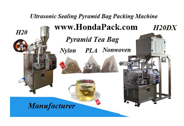 Picture of Pyramid tea bag packing machine with outer envelope