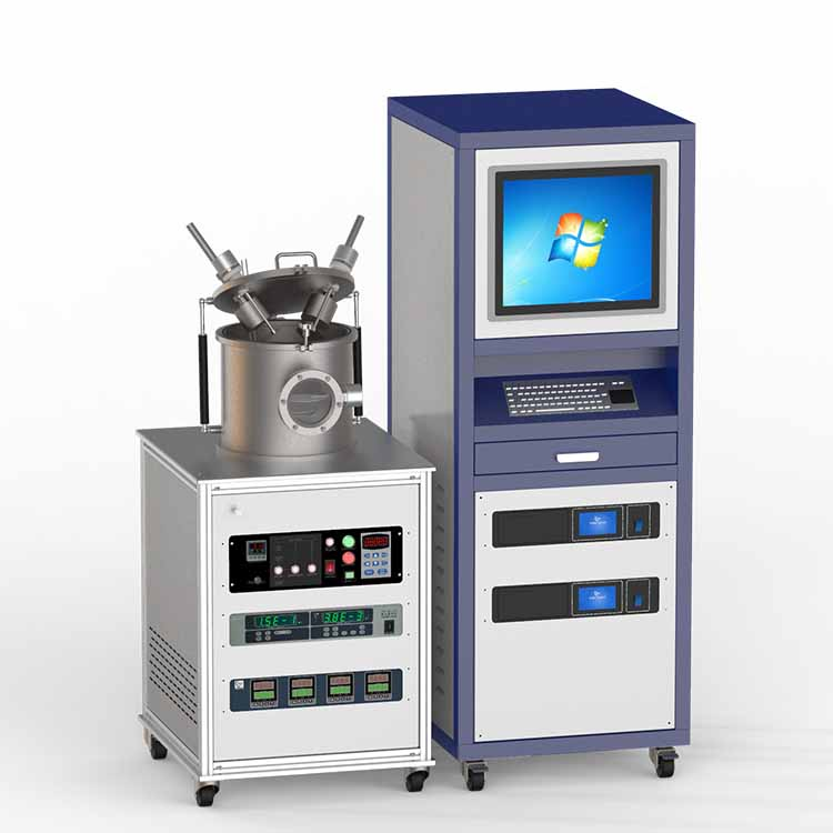 Picture of 500W DC magnetron sputtering coating equipment with Dual-target for preparing metal films