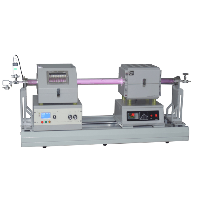 Picture of 1200℃ small double-body slide tube furnace for graphene preparation and sulfide preparation