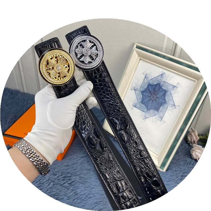 Picture of Crocodile Leather Belt Men's Genuine Leather Business Leisure Giant Crocodile All-match High-end Luxury Trendy Fashion Middle-aged and Young Pants Belt