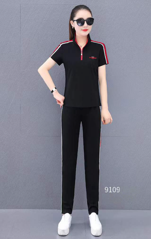 Picture of Monisa female sports leisure colors suit with ice silk fabric in summer
