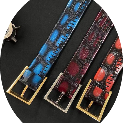 Picture of Crocodile Leather Men's Belt Real All-Inclusive One Piece No Stitching Private Custom Pin Buckle Belt