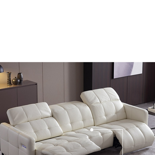 Picture of Italian-Style Sofa Electric Function Leather Sofa Three-Seat Modern Living Room Space Capsule Light Luxury Sofa