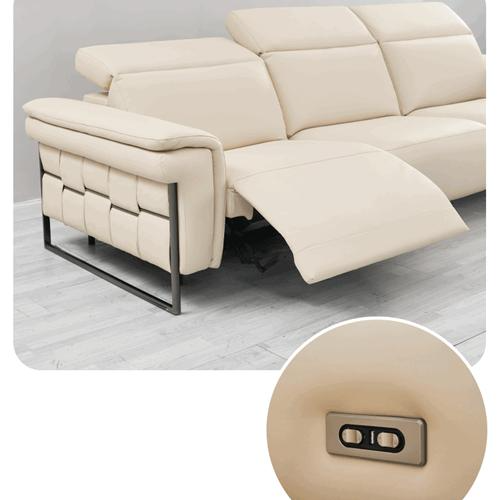 Picture of Italian Minimalist First Layer Cowhide Contact Surface Leather Sofa Unique Design Living Room Straight Combination Three-Seat Sofa