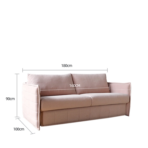 Picture of Multifunctional Apartment Sofa Bed Fabric Three-Person Living Room Sofa Art Push-Pull Bed