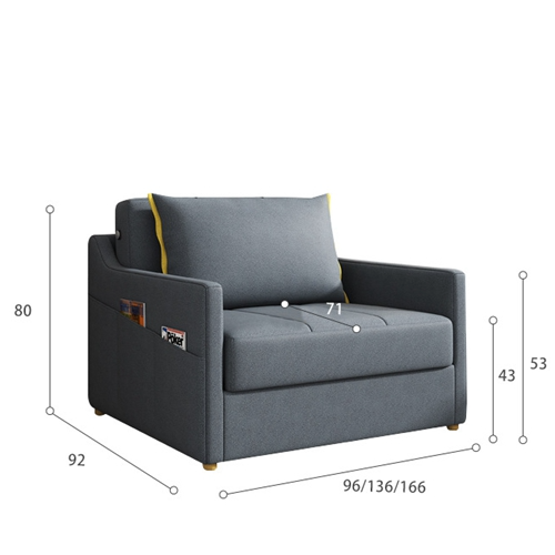 Picture of Sofa Bed Foldable Dual-Purpose Living Room Multifunctional Sofa Bed Modern Minimalist Fabric Bed Sponge