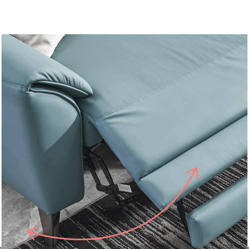 Picture of New First Layer Cowhide Functional L-Shaped Chaise Longue Sofa Modern Minimalist Doll Cotton Skin-Friendly Leather Sofa Combination