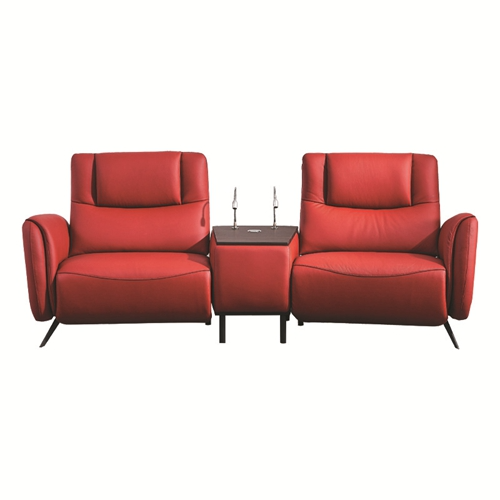 Picture of Leather Art Function Sofa Carrying Multifunctional Coffee Table Reading Light Italian Minimalist Cinema Sofa Intelligent Adjustment Angle