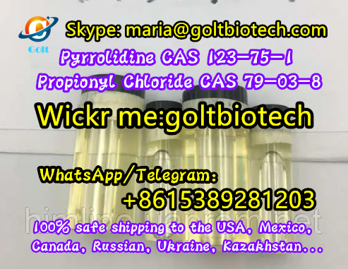 Picture of Mexico USA safe delivery Pyrrolidine Cas 123-75-1 Propionyl chloride Cas 79-03-8 liquid for sale Wickr me:goltbiotech