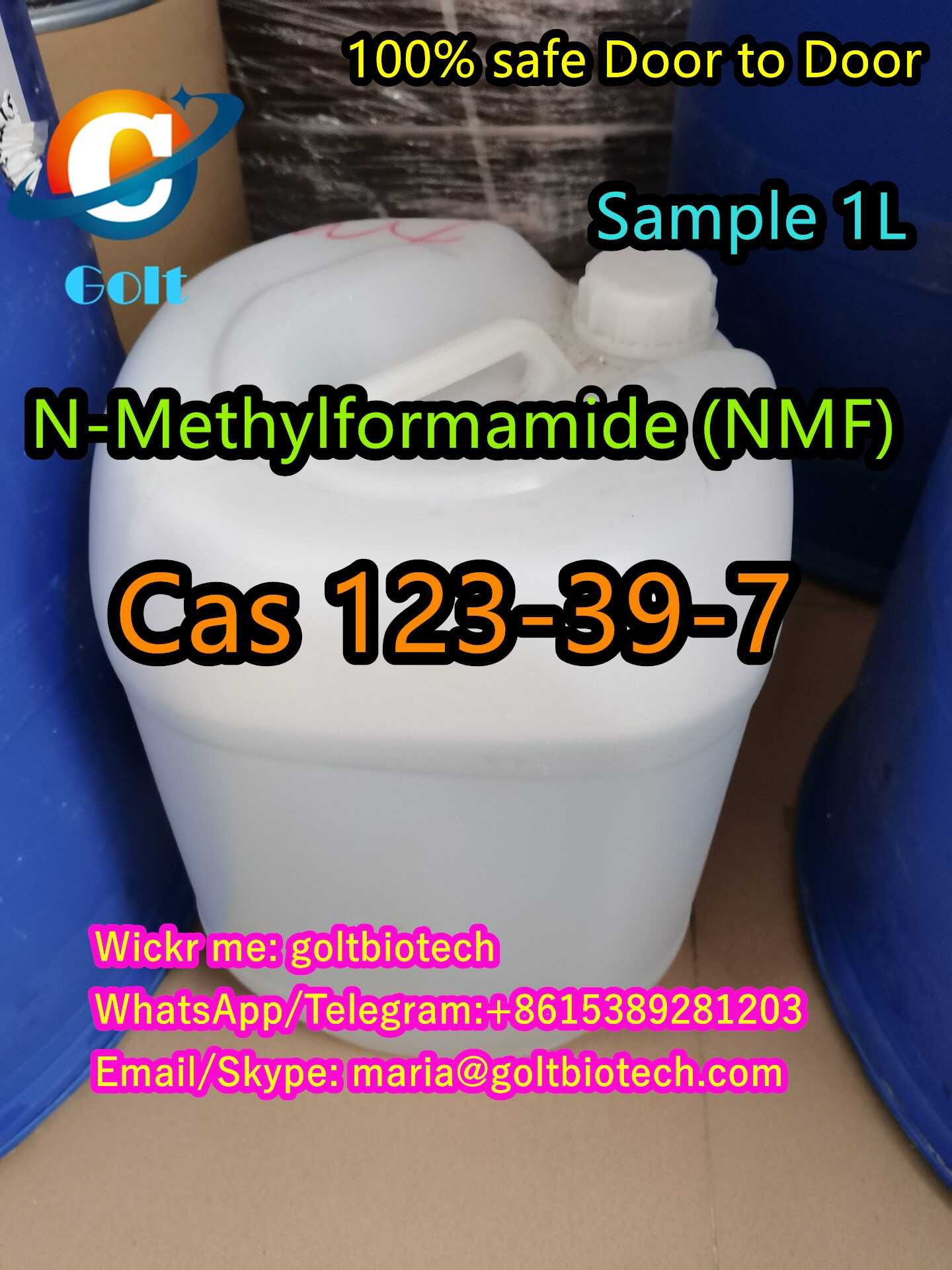 Picture of NMF N-Methylformamide Cas no 123-39-7 colorless liquid CH₃NHCHO sample available China vendor Wickr me:goltbiotech