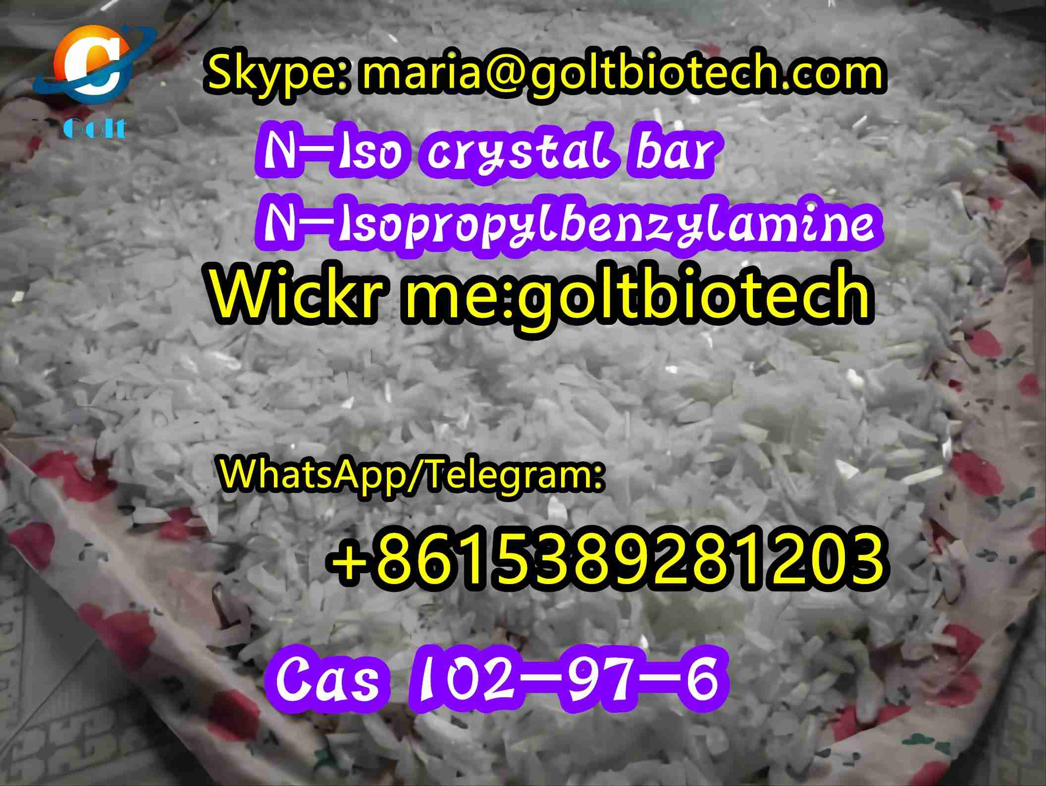 Picture of N-Isopropylbenzylamine CAS 102-97-6 crystal bar for sale Cas 22374-89-6 2a4p China suppliers Wickr me:goltbiotech