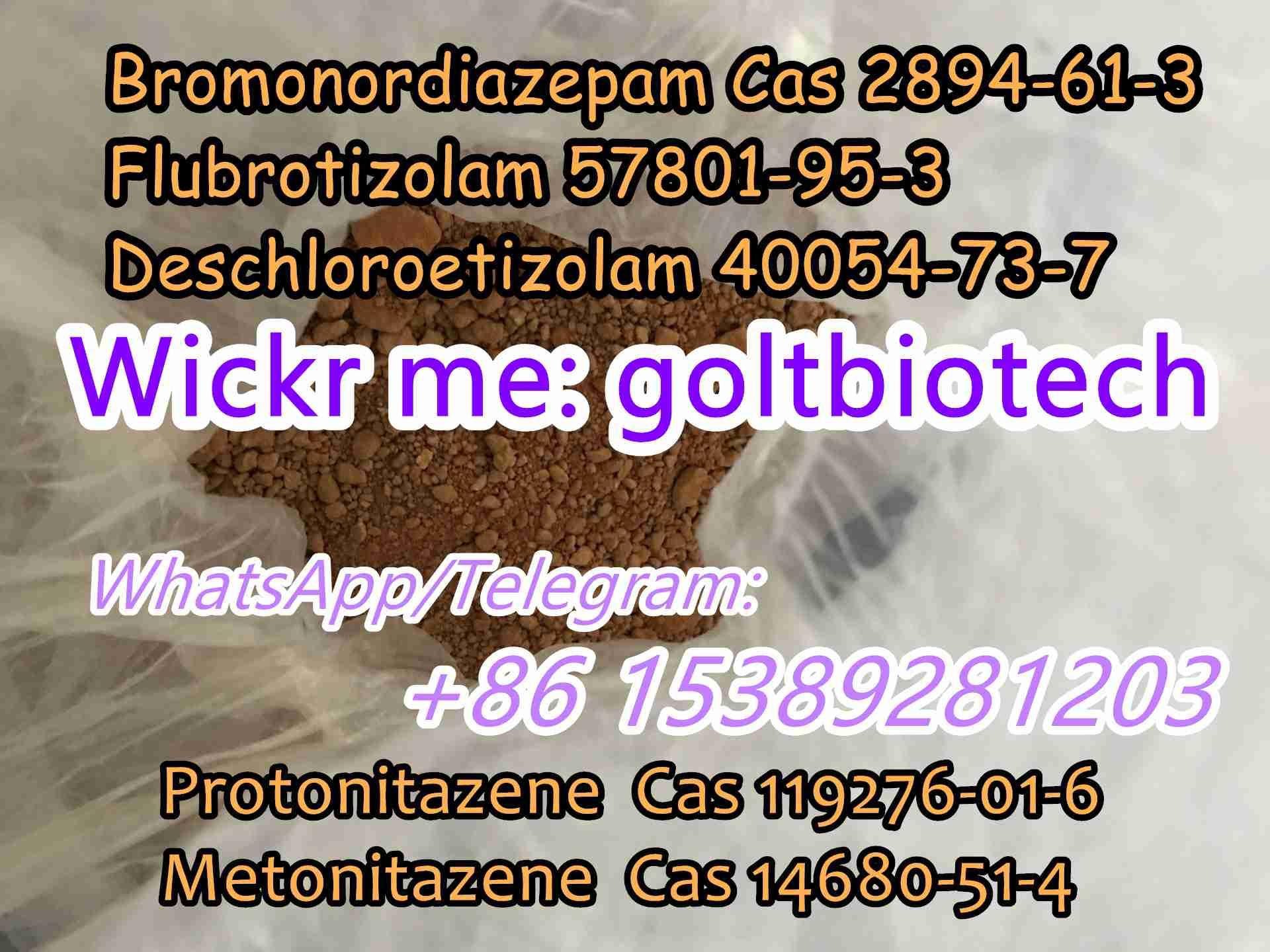 Picture of Sample available Protonitazene buy Cas 119276-01-6 Metonitazene Cas 14680-51-4 soluble well best price wickr me: goltbiotech
