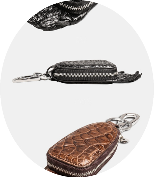 Picture of Thailand Crocodile Leather Car Key Bag Men's Leather Key Bag Unisex Creative Crocodile Claw Fashion Trend