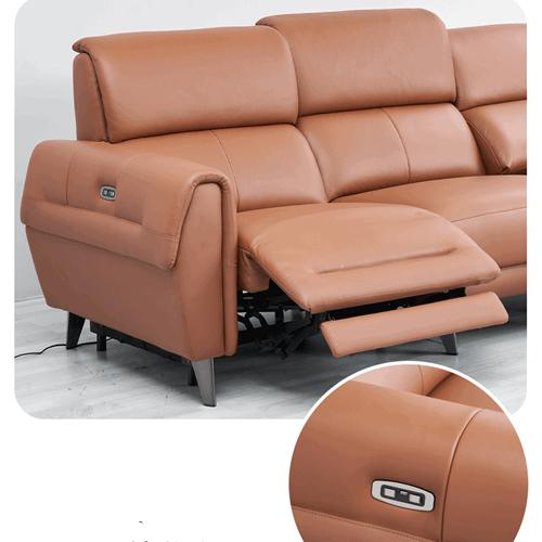 Picture of Italian Minimalist Lunch Break Leather Functional Sofa Living Room Combination Italian Light Luxury European Classic Electric Sofa