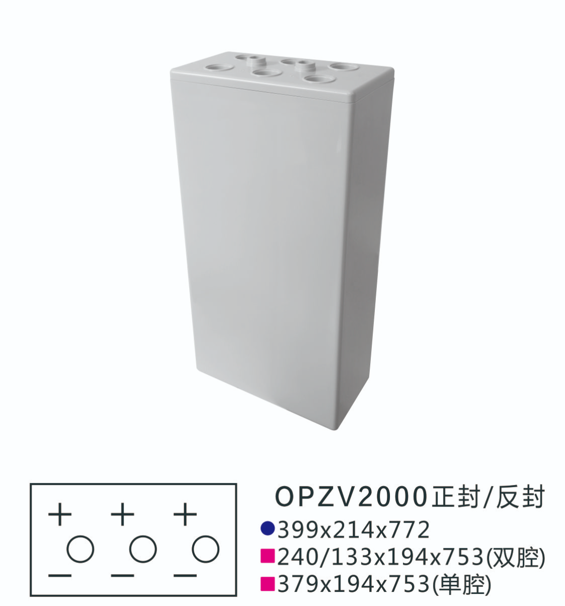 Picture of ABS Material 2V OPZV 1500ah Lead Acid Battery Cases