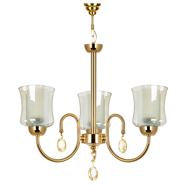 تصویر  لوستر سه شعله چشمه نور کد A811/3-G طلایی