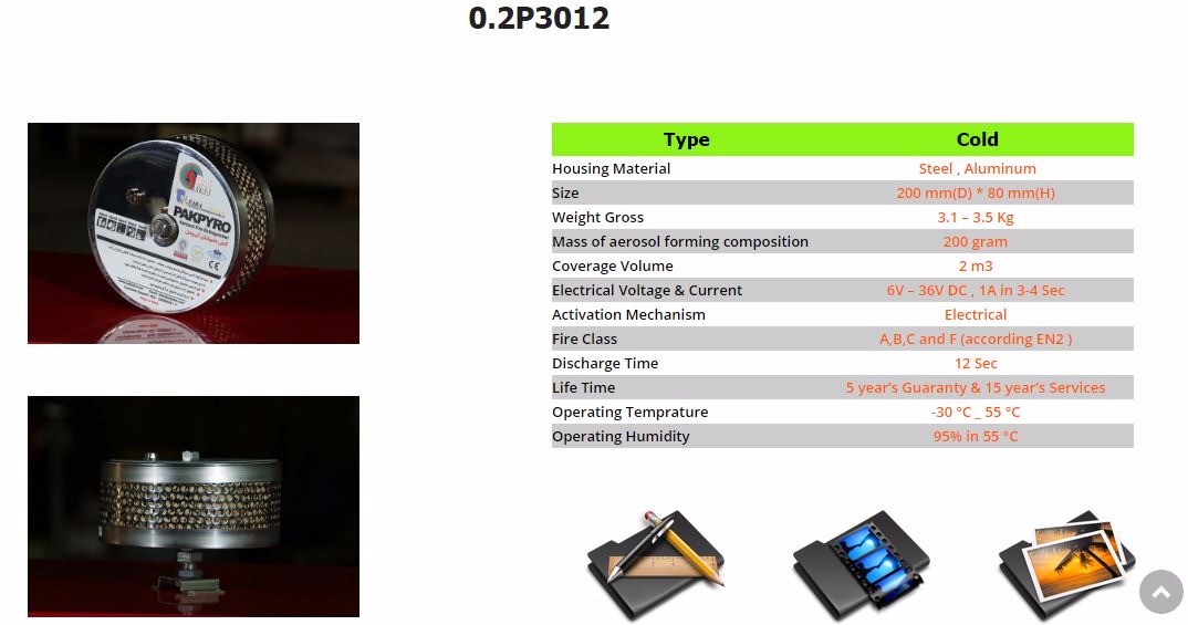 تصویر  کپسول اطفا حریق ایروسل 200گرمی
