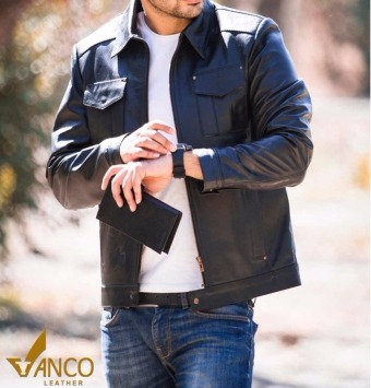 تصویر  کت چرمی مردانه آلبرت