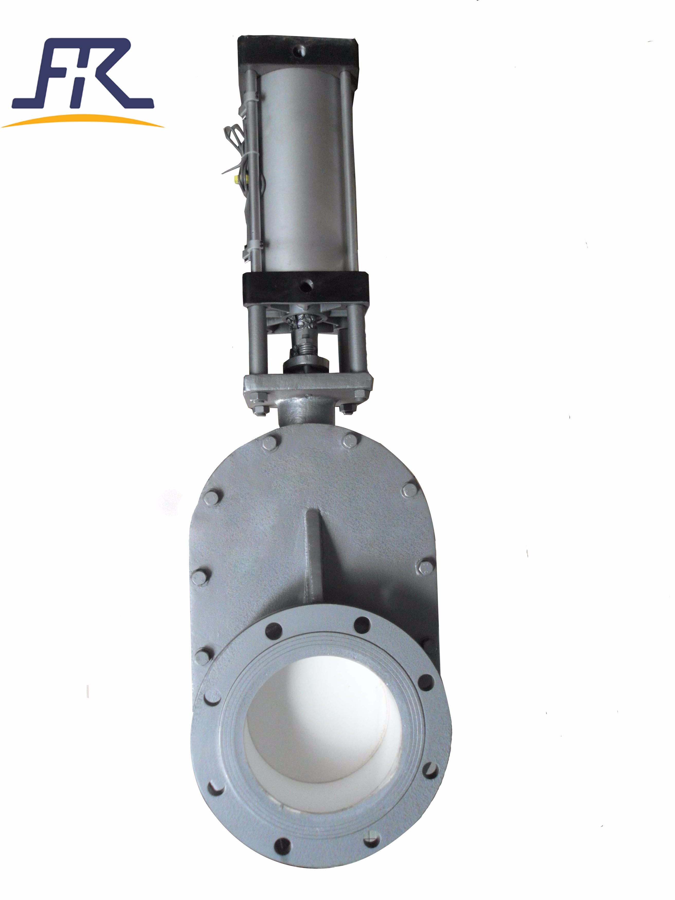 تصویر  Pneumatic Ceramic Double Disc Gate Valve
